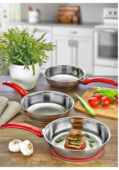Gülsan Çelik Jasmin Tava Set 3 lü 16/18/20cm