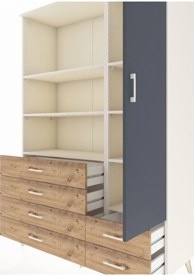 Hyperion Dolap 7 Raflı 6 Çekmeceli Tek Kapaklı 132x44x195 Aytaşı-antrasit/çam Antrasıt/atlas Çam Hyperion Dolap 7 Raflı 6 Çekmeceli Tek Kapaklı 132x44x195 Aytaşı-antrasit/çam Antrasıt/atlas Çam