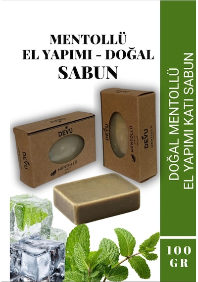 Doğal Bitkisel Katı Sabun Mentollü Ferahlatıcı Sabun Mentol