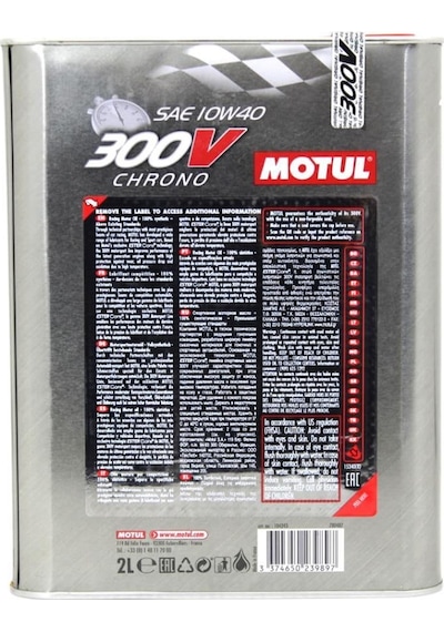 Motul 300V Chrono 10W-40 Tam Sentetik Racing Motor Yağı 4 x 2 L