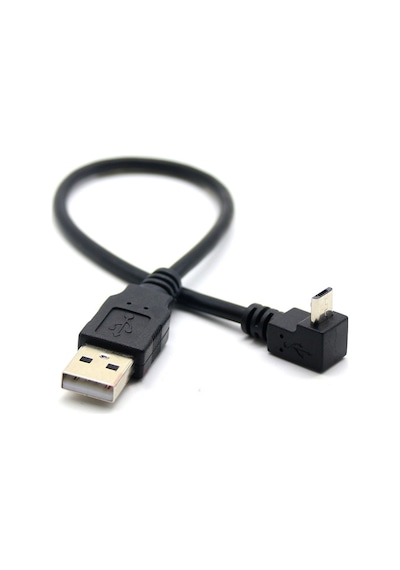 270 Derece Dik Mikro Usb Erkek To Usb A Erkek Kablo - Micro 30Cm