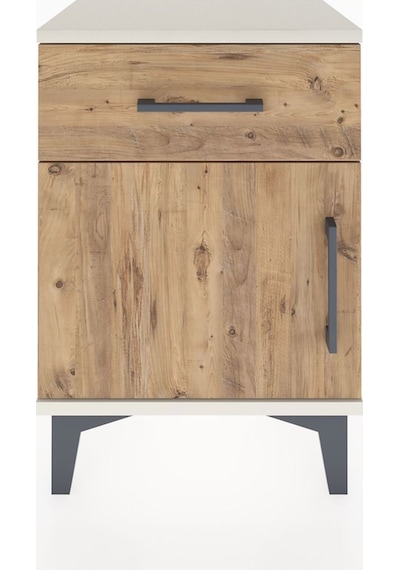 Arges Komodin Tek Raflı Tek Kapaklı 44x30x64 Aytaşı-çam Aytaşı
