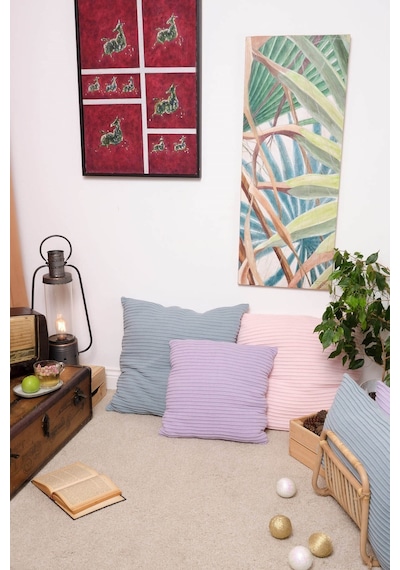 Peraluna Free Pıllow %100 Organik Pamuk Triko Yastık Kılıfı 45x45 Cm Lila - Lila
