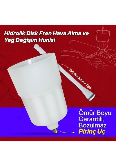 Bikeamor Hidrolik Disk Fren Yağı Hava Alma Ve Yağ Değişim Hunisi