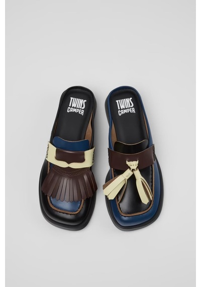 Camper Twins Kadın Çok Renkli Deri Mokasen-14529