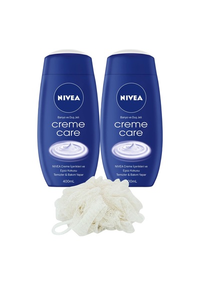 Nivea Creme Care Duş Jeli 2 x 400 ML + Lif Hediye