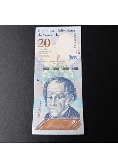 2018 Venezuela 20 Bolivar Çil Eski Yabancı Kağıt Para