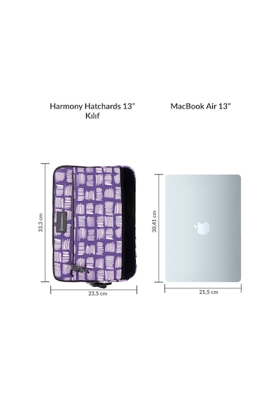 Bloominbag Harmony Hatchards 13 İnç Laptop / Macbook Uyumlu Kılıf Mor