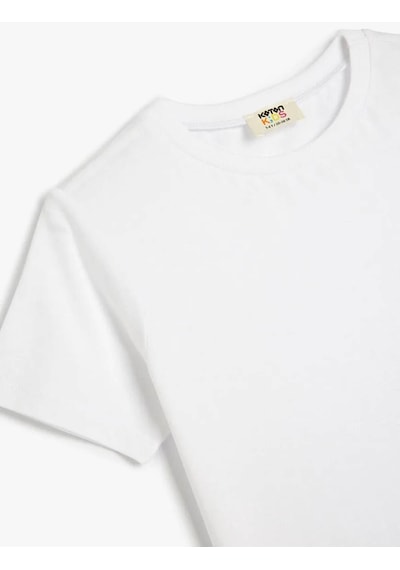 Koton Basic Pamuklu Beyaz Erkek Çocuk T-shirt 5skb10020tk Beyaz