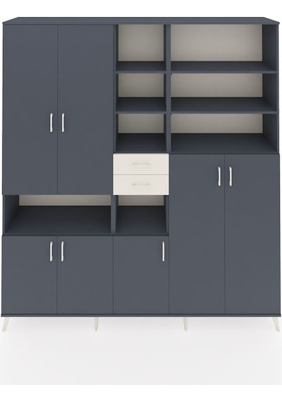 Hyperion Dolap 17 Raflı 2 Çekmeceli 7 Kapaklı 220x44x243 Antrasit-antrasit/aytaşı Antrasıt/aytası - Antrasıt Hyperion Dolap 17 Raflı 2 Çekmeceli 7 Kapaklı 220x44x243 Antrasit-antrasit/aytaşı Antrasıt/aytası - Antrasıt