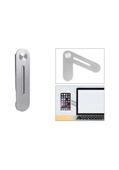 Zore F21 Laptop - Monitör Telefon Tutucu-gümüş