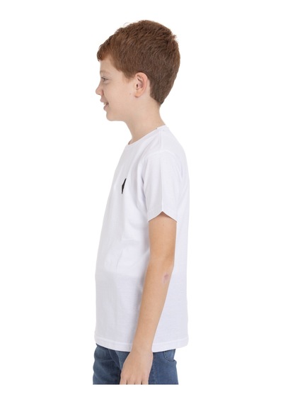 Zaytoon Unisex Çocuk Kısa Kollu Yan Dolu Filistin Haritası Nakışlı Tişört T600001 Beyaz