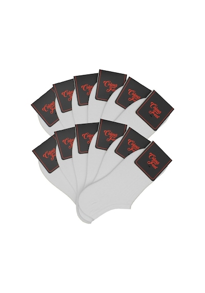 Cf Colour Feet Cf 12'Li Paket Beyaz Kadın Çetik Çorap Beyaz