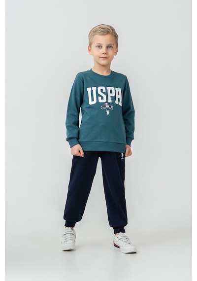 U.S. Polo Assn. Erkek Çocuk Baskılı Yeşil Uzun Kol Eşofman Takımı Us2628-c-v3 Us2628-c-v3