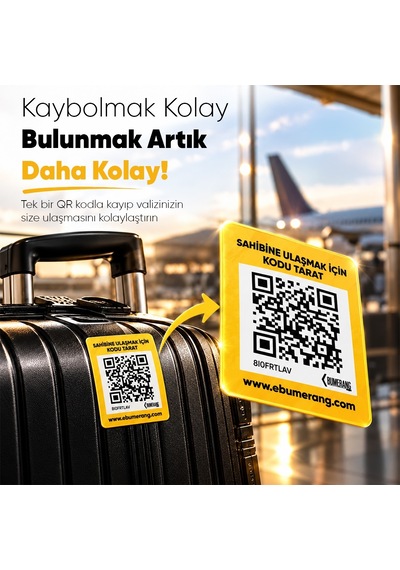 Ebumerang Araç İletişim Qr Etiketi Sticker Dijital Numaratör 1