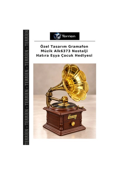 Özel Tasarım Gramafon Müzik Alk6373 Nostalji Hatıra Eşya Çocuk Hediyesi