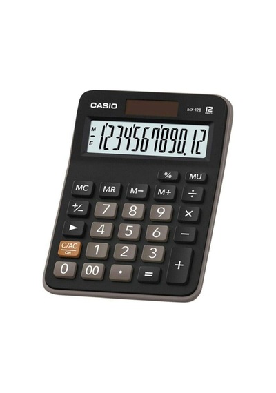 Casio Mx-12b-bk-w-dc Casio Ekononik Hesap Makinesi, Siyah Çok Renkli