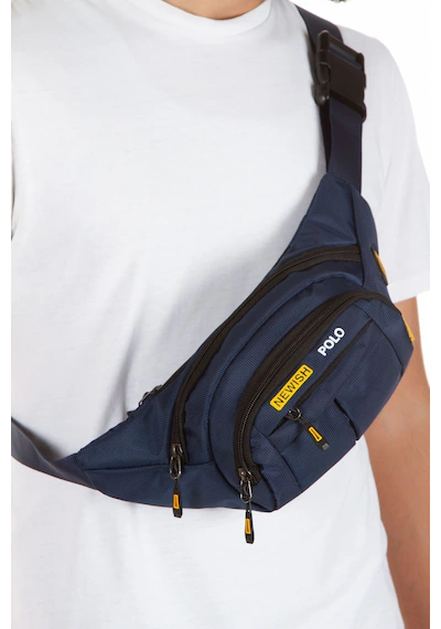 Newish Polo Unisex Lacivert Su Geçirmez Usb Ve Kulaklık Girişli Bel Ve Omuz Çanta Freebag Lacivert.
