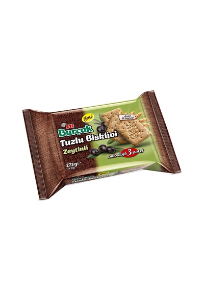 Burçak Zeytinli Tuzlu Bisküvi 3 X 91 G
