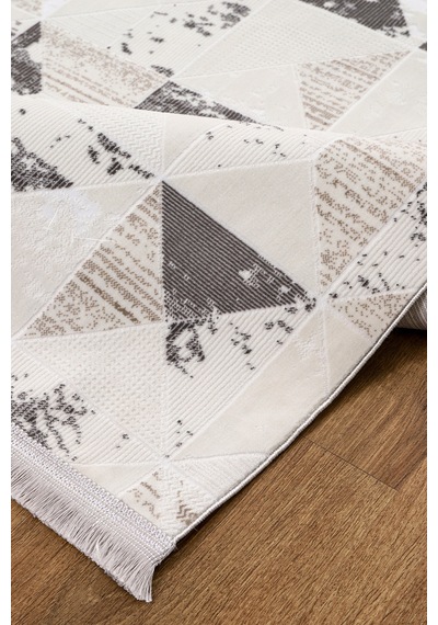 Bambu Saten Halı Kilim Salon Mutfak Koridor Yolluk Dokuma Makine Halısı Petra 4 Gri Kahverengi Kahverengi