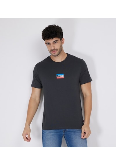 Levi's Erkek Bisiklet Yaka Olympic Logolu Siyah T-shirt - 22491-1291 Siyah