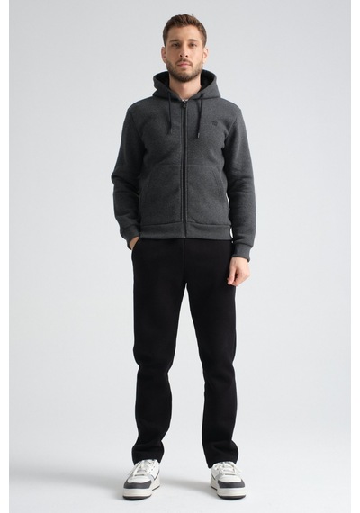 Shooter Sportswear Shooter Erkek Kışlık Eşofman Takımı Luxe Regular Kapüşonlu Antrasit