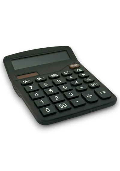 Dx-837b Güneş Enerjili Ve Pilli Siyah Hesap Makinesi 12 Haneli - 1 Adet Siyah