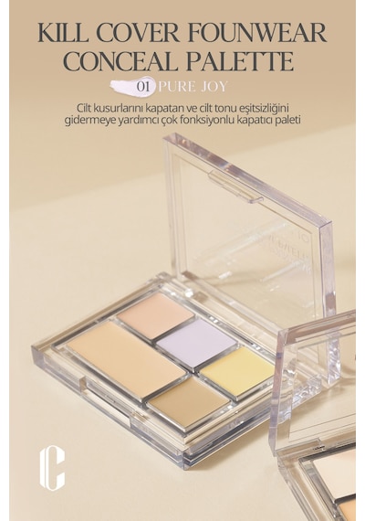 Kremsi Dokuya Sahip Concealer Paleti Clio Kill Cover Founwear Concealer Palette Pure Joy