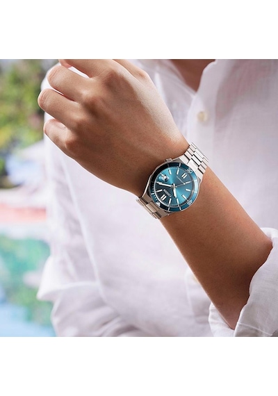 Citizen Tsuyosa Shore Petrol Blue Nj0231-56l Otomatik Erkek Kol Saati Metalik Gri