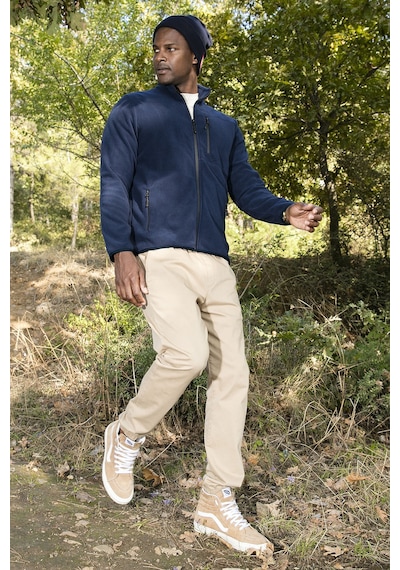 Buratti Slim Fit Fermuarlı Cepli Dik Yaka Polar Erkek Hırka 5906028 Lacivert