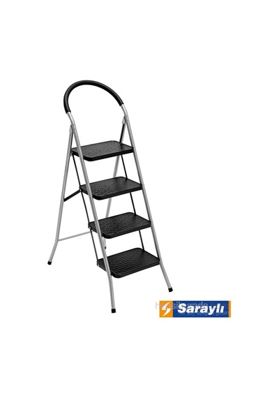 Saraylı Pratik Mega Lüx Merdiven 4 Basamaklı Siyah
