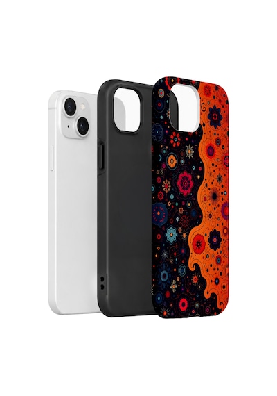 Velvoria Valestra Midnight Bloom Split Apple iPhone Uyumlu 14 Darbe Korumalı Kılıf Valestra Select - Midnight Bloom Split