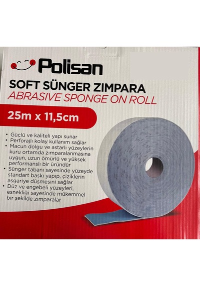 Polisan Sünger Rulo Zımpara 115mmx25mt 150 Kum