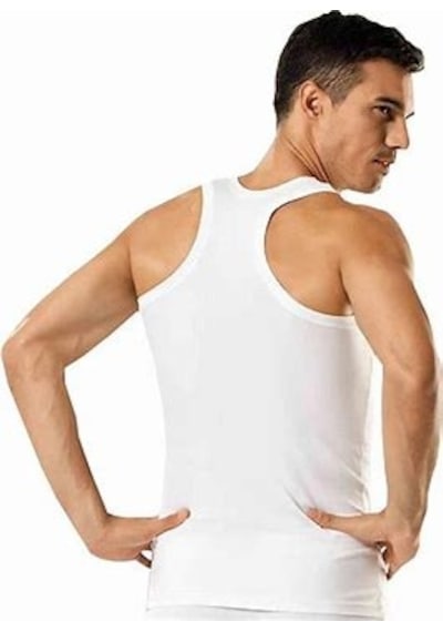 Tutku Erkek Ribana Spor Atlet 2'li Paket Beyaz