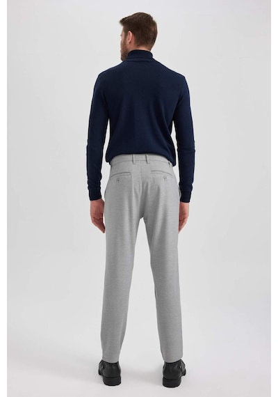 DeFacto Twill Chino Pantolon Slim Fit Dar Kesim Dar Paça Basic Düz Cepli B2091AX23AUGR390