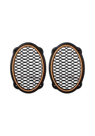 Poke Pk-5052 Oval Hoparlör Kapağı Turuncu Led Sabit 2 Li Paket Diğer