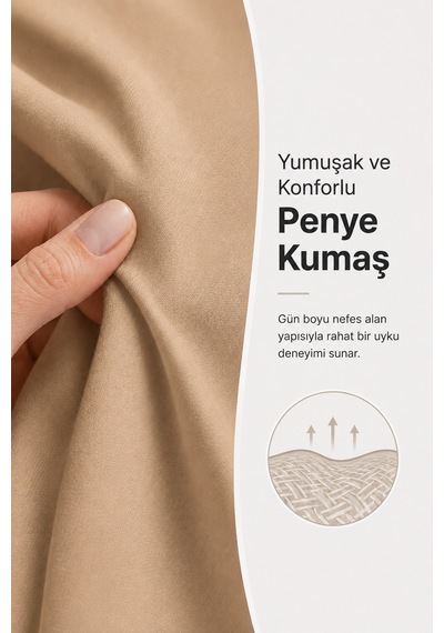 %100 Pamuk Penye Lastikli Çarşaf - Çift Kişilik Kahverengi