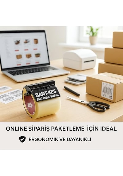 Masaüstü Bant Kesme Aparatı Kaymaz Bant Dispenseri, Ofis, Ev Ve Okul Kullanımı İçin Pratik Bantlık, Şeffaf Bant Kesici 10