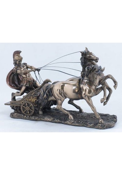Veronese Koleksiyon At Arabalı Roma Savaşçı Figür 28x17cm