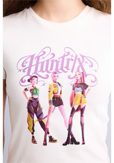 Defacto Kpop - Demon Hunters Fıtted Ribana Tişört H0766AX26SM