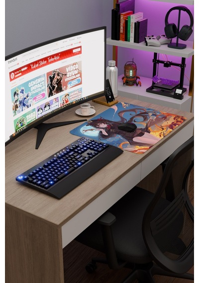 Hu Tao Genshin Impact Anime Gacha V2 - 48x40 Xl Gaming Mouse Pad Fare Altlığı