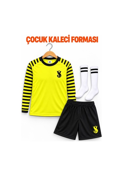 Yenteks Çocuk Kaleci Forması Yeşil Uzun Kol Uzun Kol Dirsek Korumalı Çocuk Kaleci Forması Yeşil Yeşil