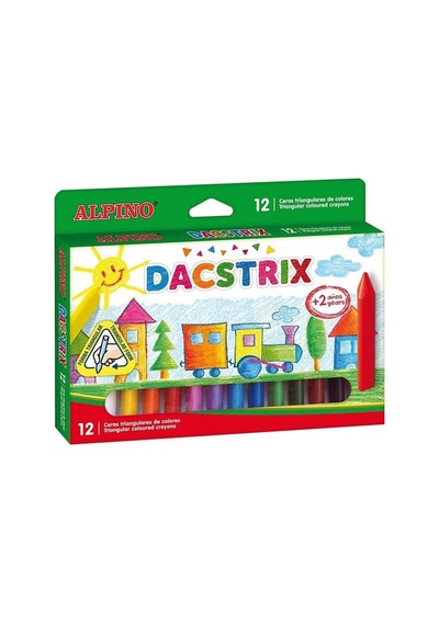 Alpino Mum Boya Dacstrıx 12 Renk Çantalı Mum Boya Çok Renkli