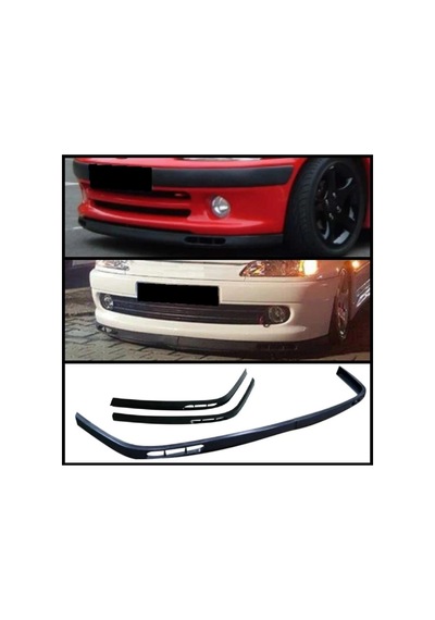 Peugeot 106 1991-2004 Uyumlu Üniversal Laguna Lip Esnek Ön Lip 2 Parça Tampon Altı Dil Karlık Ön Ek 00 Şüscaroto Aksesuar