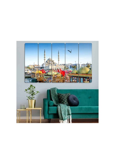 Yeni Camii 5 Parçalı Tablo Görsel - 702503296 Görsel