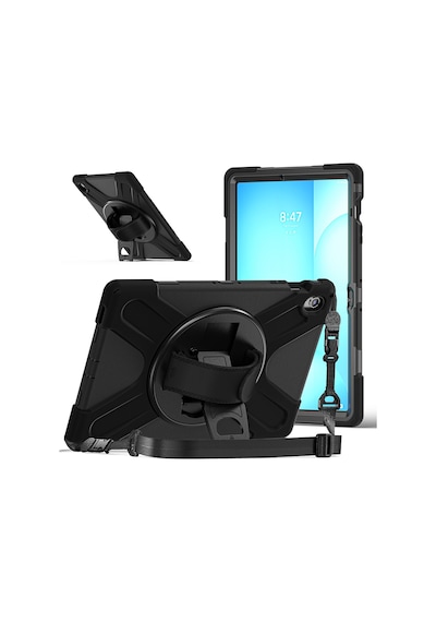 Samsung Galaxy Uyumlu Tab S10 Fe+ Plus 13.1inç Defender Askılı Zırhlı Tank Case Kapaklı Kılıf