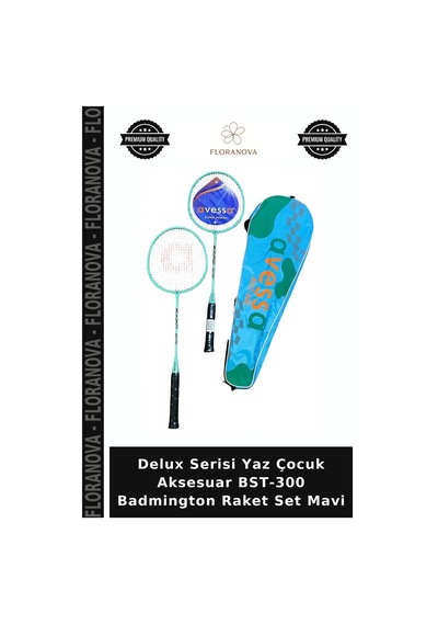 Delux Serisi Yaz Çocuk Aksesuar Bst-300 Badmington Raket Set Mavi