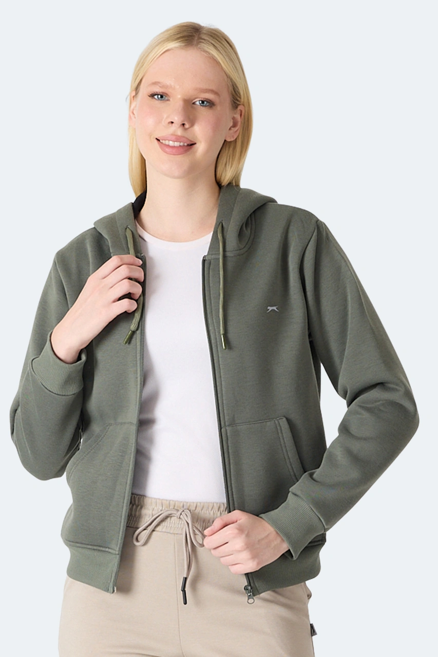 Slazenger Mılıo I Kadın Haki Sweatshirt Haki