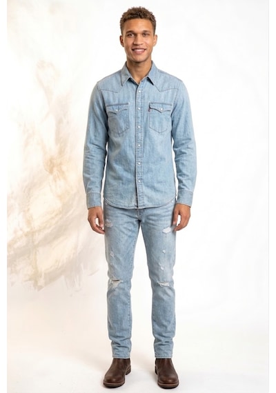 Levi's Western Erkek Kot Gömlek --mavi--