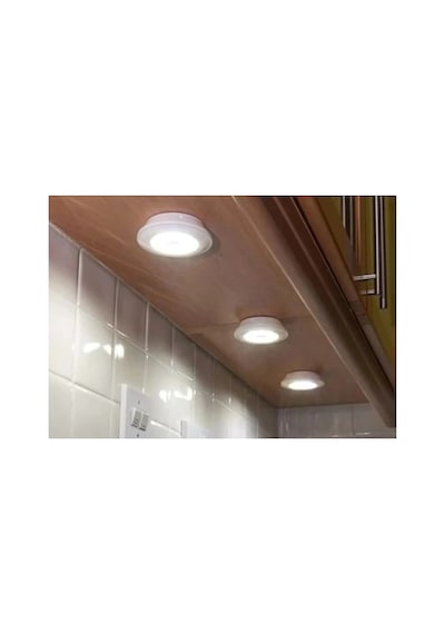 Uzaktan Kumandalı 3 Lü Spot Led Lamba Kablosuz Pilli Işıldak İtah009kavh475